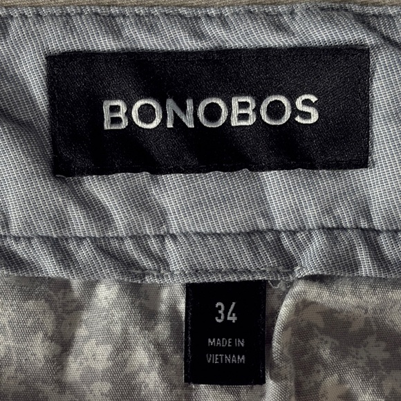 Bonobos mens stone khaki basic flat front 7" inseam chino shorts - size 34 - Picture 4 of 13